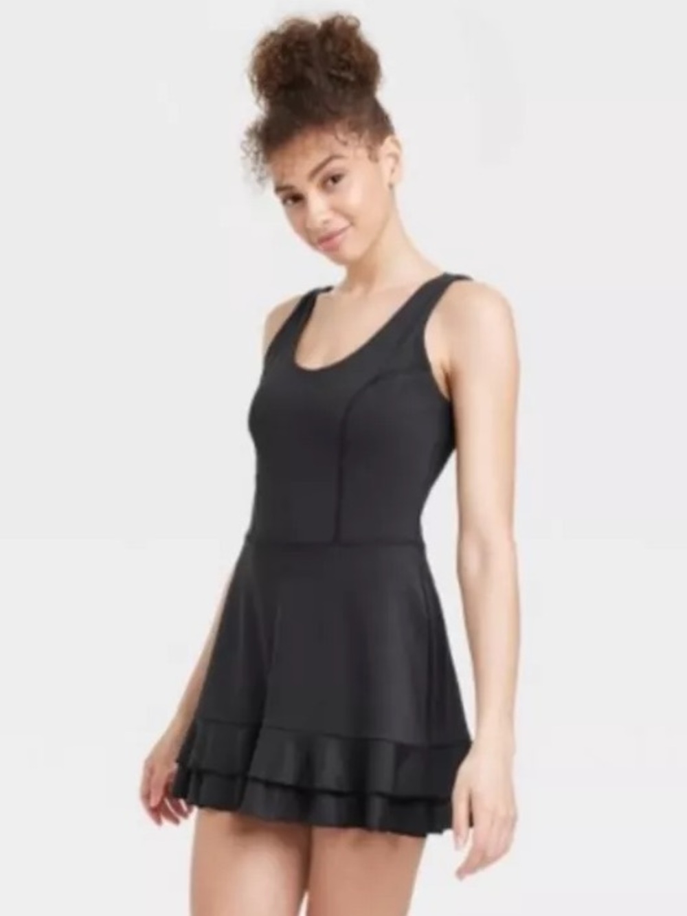 JOYLAB Black Ruffle Tennis Dress Size Small